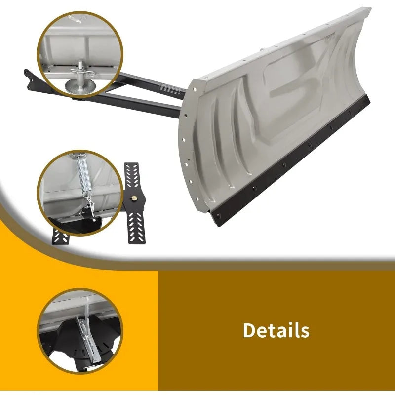 KUAFU Snow Plow Blade Universal Kit Steel Adjustable 48 Inch Complete Universal Kit Package