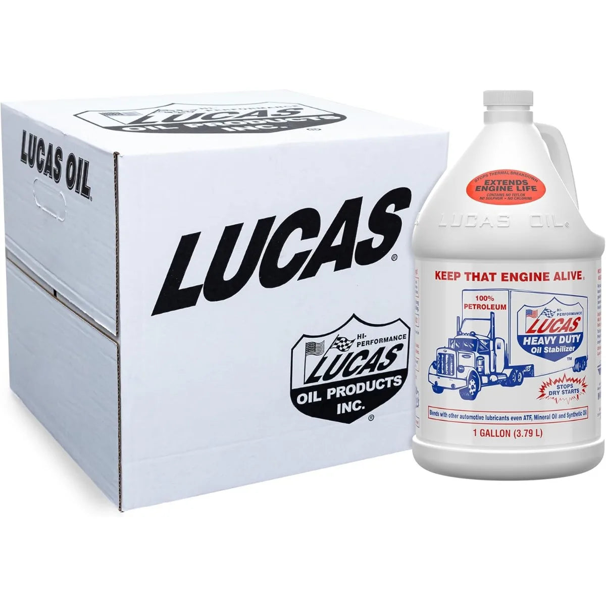 Lucas Oil 10002 Oil Stabilizer 4x1 Gal Heavy Duty Formula for Engine Protection