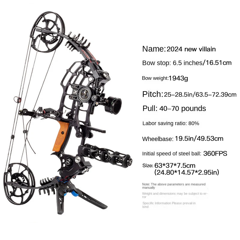 New SPG Rogue Compound Bow Adjustable Pound Draw Length,Dual-Use (Steel Balls/Arrows) Outdoor Archery Equipment