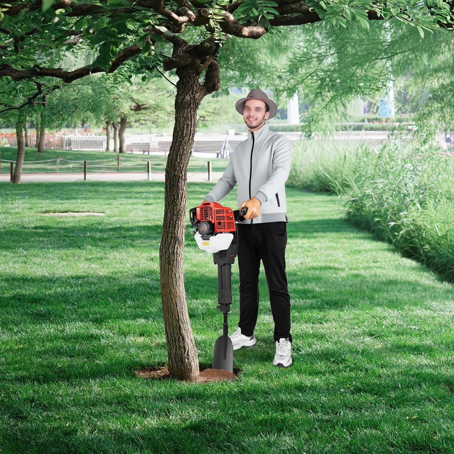 Gas Powered Portable Garden Tree Digger 52cc 1900W Tree Excavator For Roots