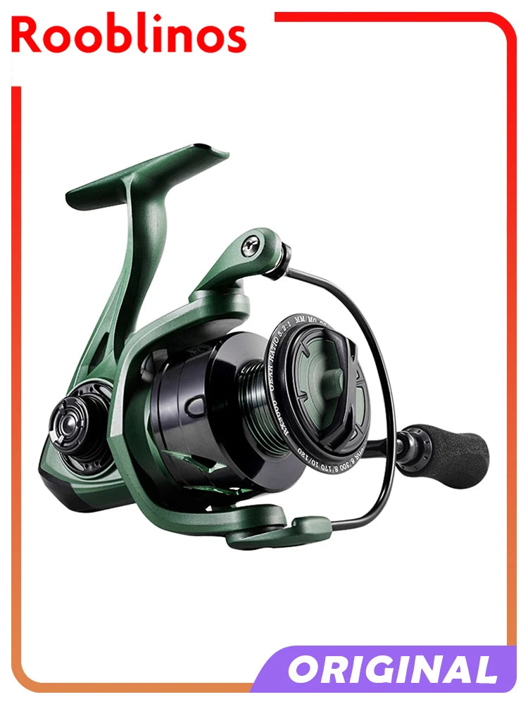 Rooblinos Sea Spinning Reel Gear Ratio Five Point Two To One Black Red 10kg