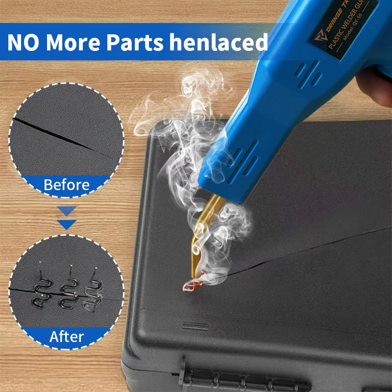 Bumper Repair Torch Kit Plastic Welder Heat Stapler Soldering Iron EU 220V - Complete Bumper Repair Tool Set for Car Body Work