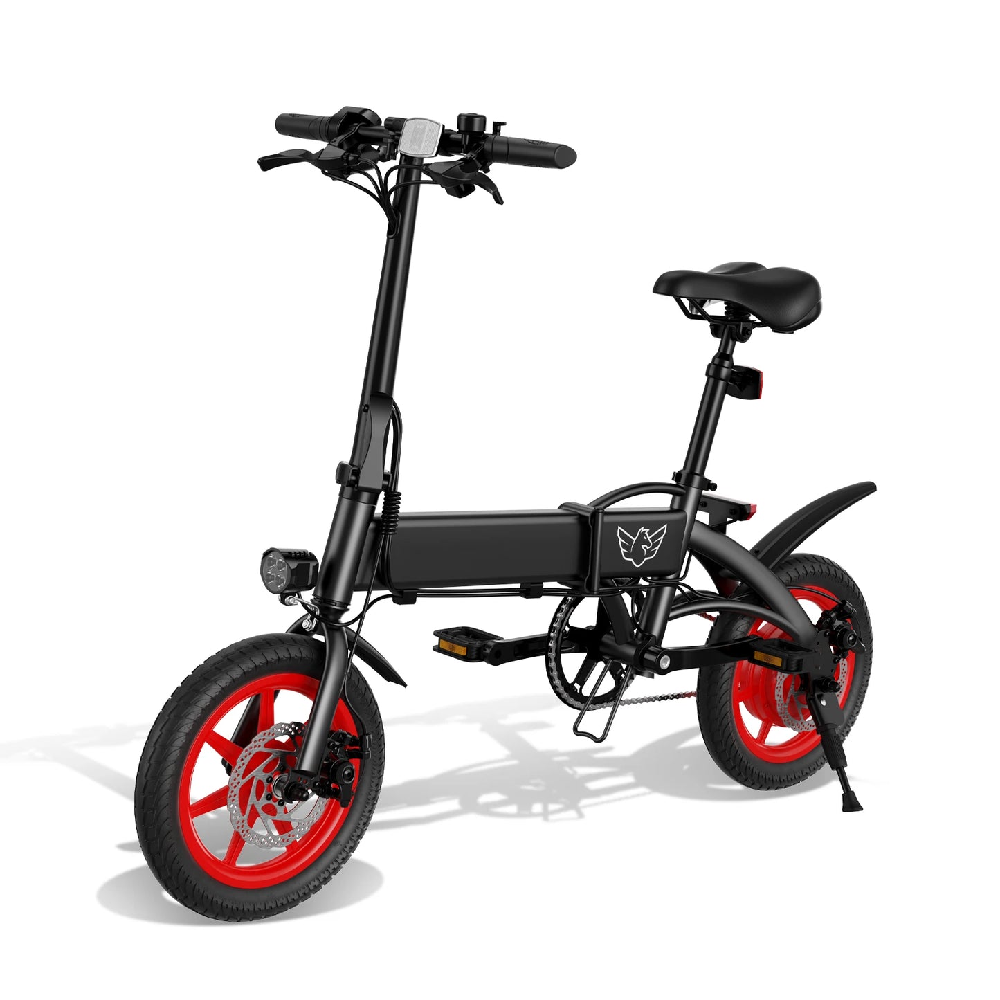 350W high-speed gear motor adult electric bicycle, foldable electric bicycle 15.5 miles lightweight small men's and women's elec