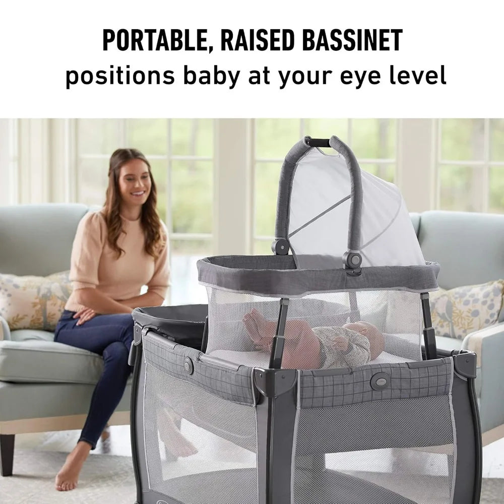 High Quality Pack N Play Day2Dream Travel Bassinet Playard with Portable Bassinet Diaper Changer and Easy Cleanup