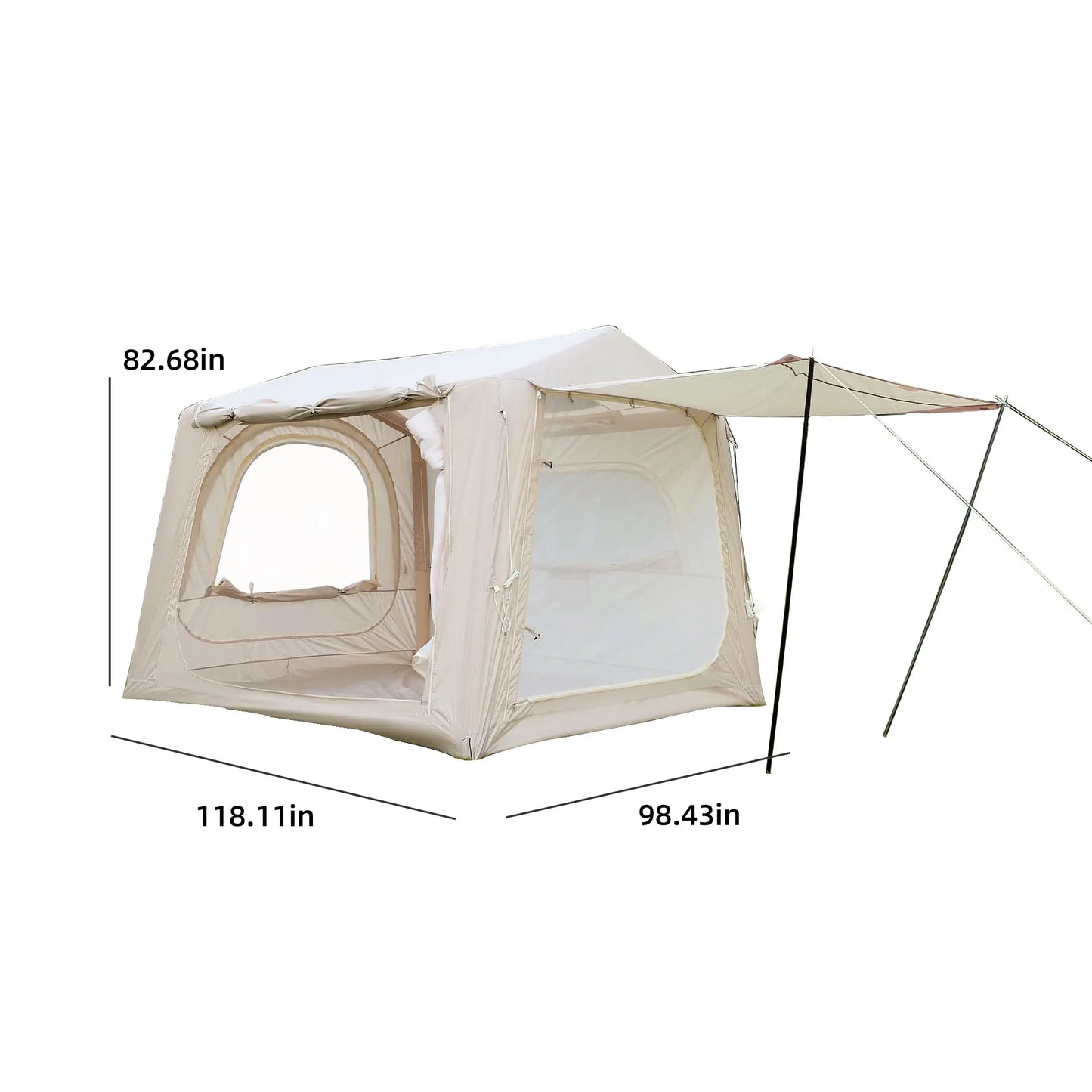 7.5㎡ Large Inflatable Tent for Camping SUV tent Waterproof Oxford Tents for Camping Adult 6/8 Person tent for Beach Party Garden