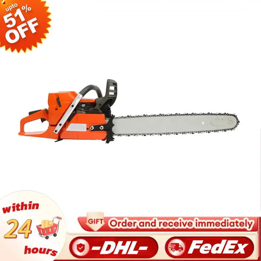 Gasoline Power Chainsaw 24 Inch Guide Bar 65 72 CC Hand Pull Start