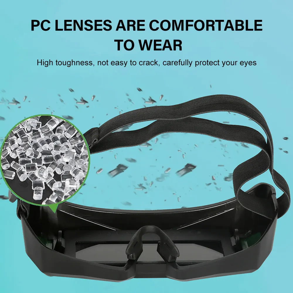 Automatic Dimming Welding Goggles Large View True Color Auto Darkening Protective Glasses for Arc Welding Grinding