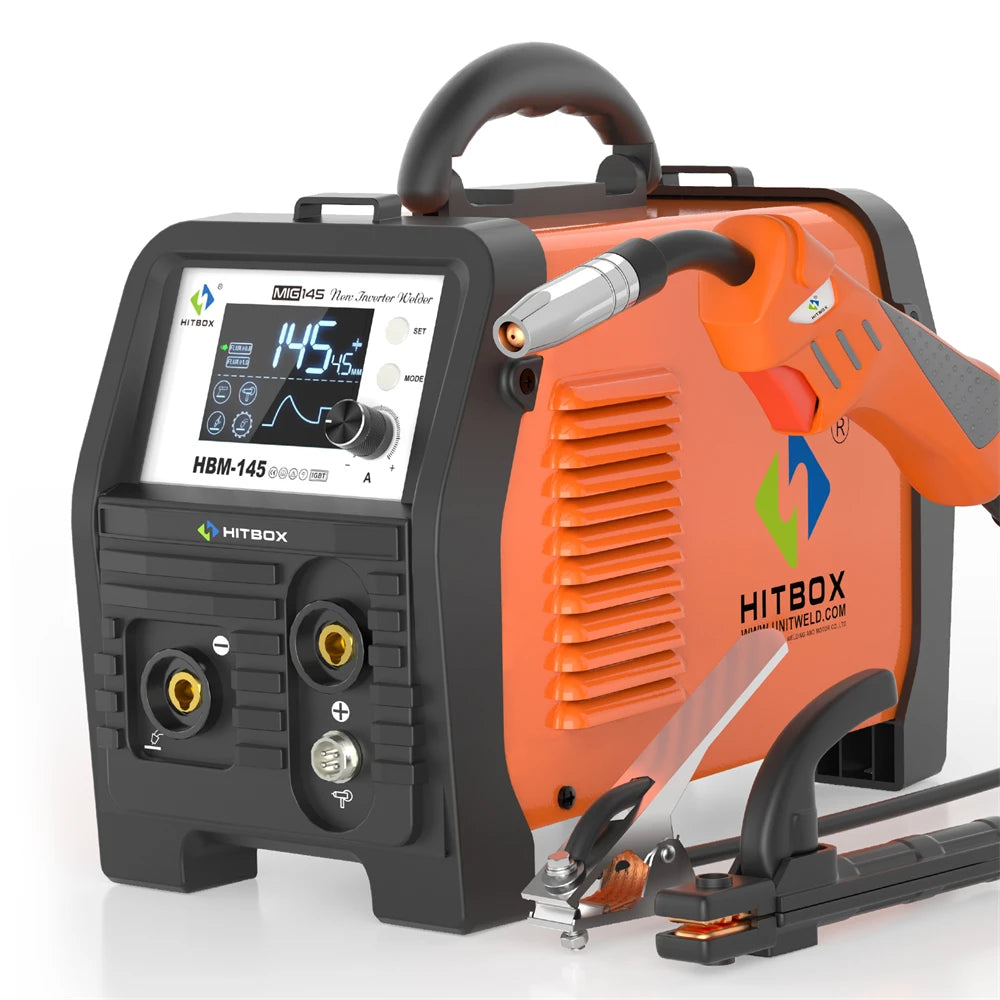 Hitbox 145A 4 In 1 Process MIG MMA MIG Lift TIG Welder Spool Gun LED Display