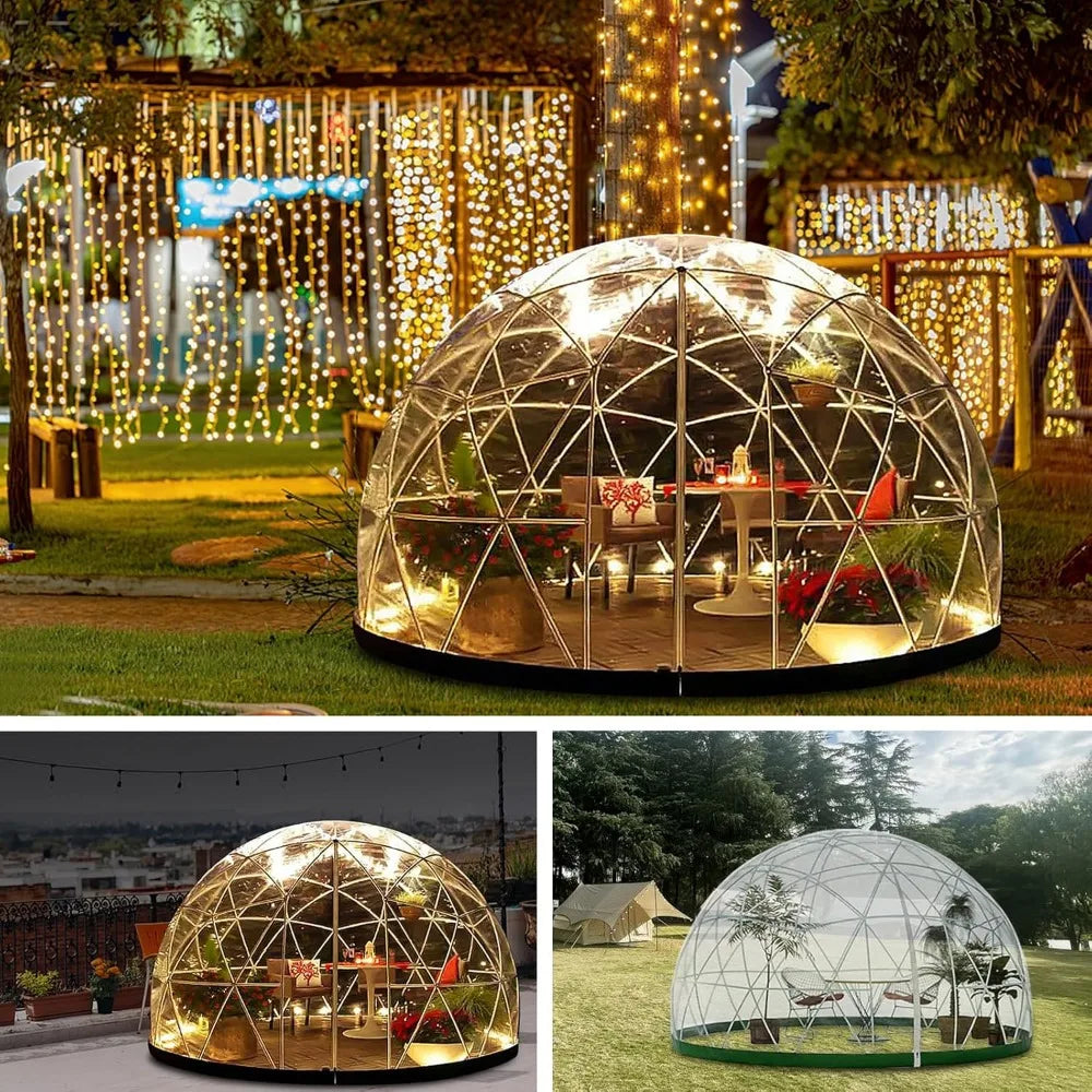 Garden Dome Igloo Twelve By Seven Point Two Feet Geodesic Dome Greenhouse Weatherproof Bubble Tent Transparent Outdoor Garden Shelter