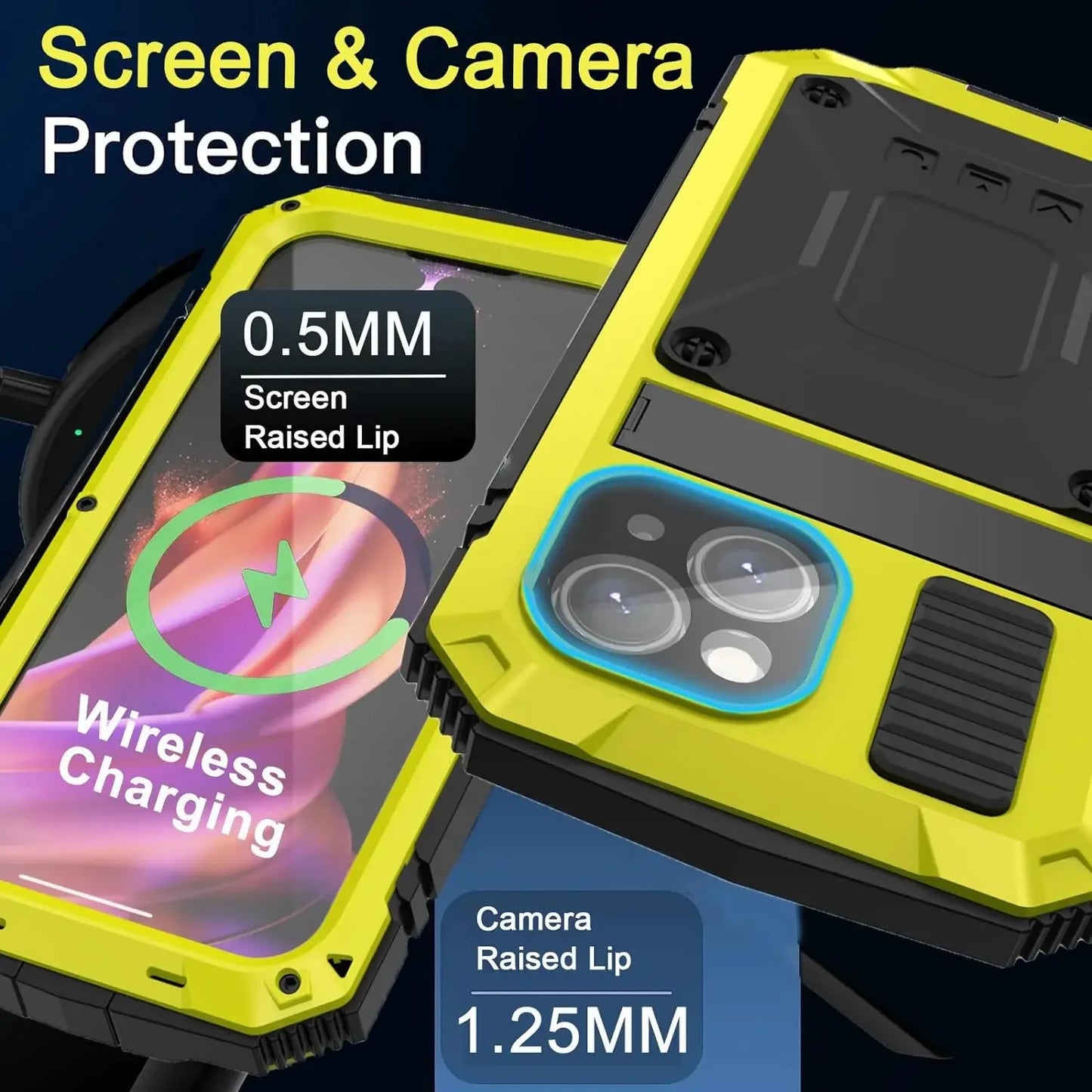 Heavy Duty Aluminium IPhone Case For 15 14 13 12 11 Pro Max Drop Tested 6ft