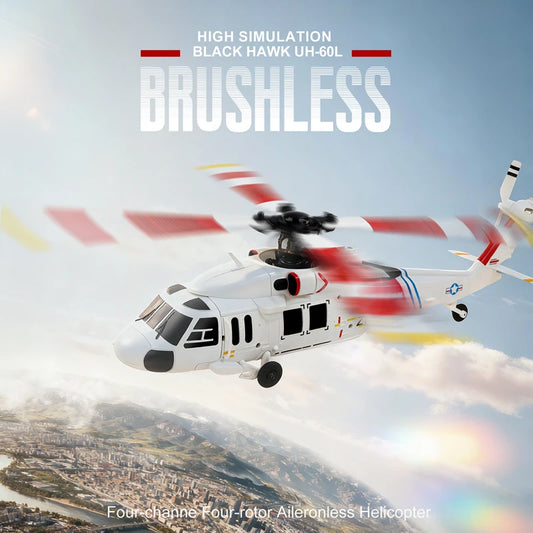WLtoys UH-60L Black Hawk 4CH RC Helicopter Brushless Motor 6-Axis Gyro