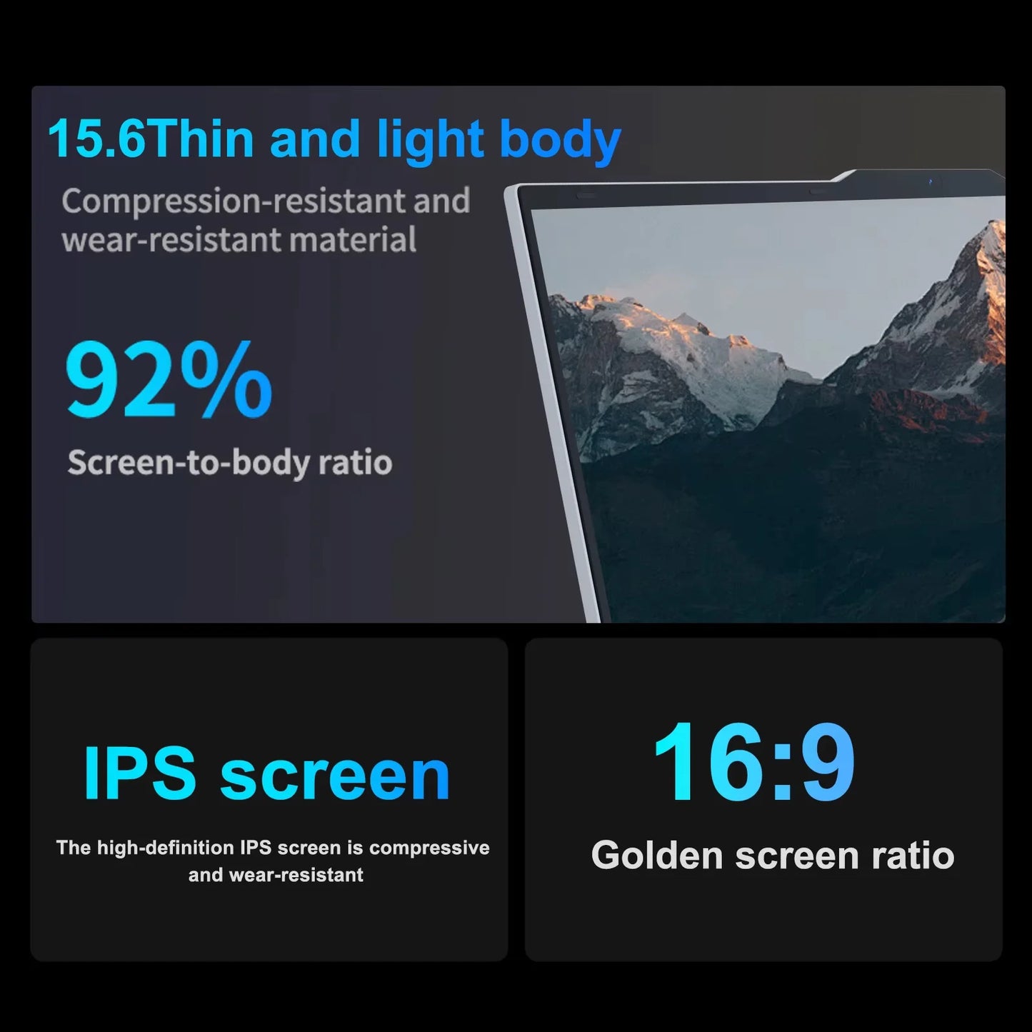 15.6 Inch Windows 11 Pro Core I7 6500U Laptop 16GB 1TB SSD