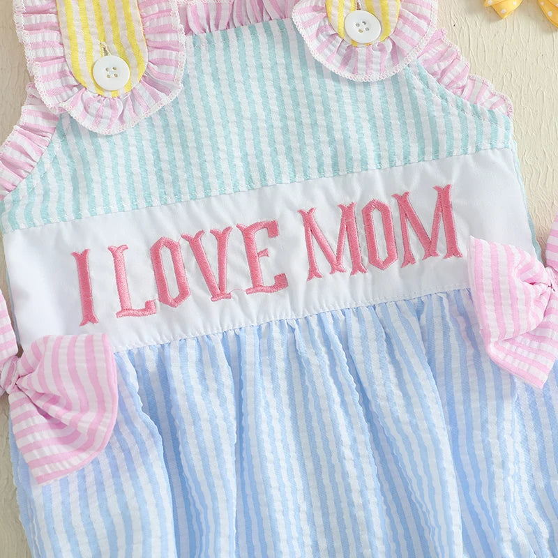 Toddler Floral Sleeveless Romper With Ruffle And Bow