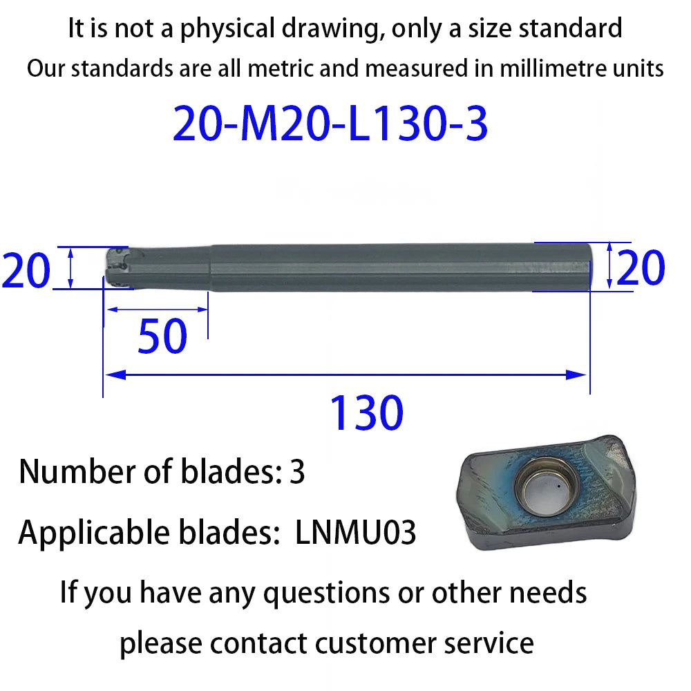 DMIX EXN03R Milling Cutter Bar LNMU0303 Fast Feed Double-sided Insert Tool milling Tool Holder