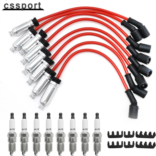 8mm Wireset And 8 Spark Plugs 41 962 For Chevy Silverado