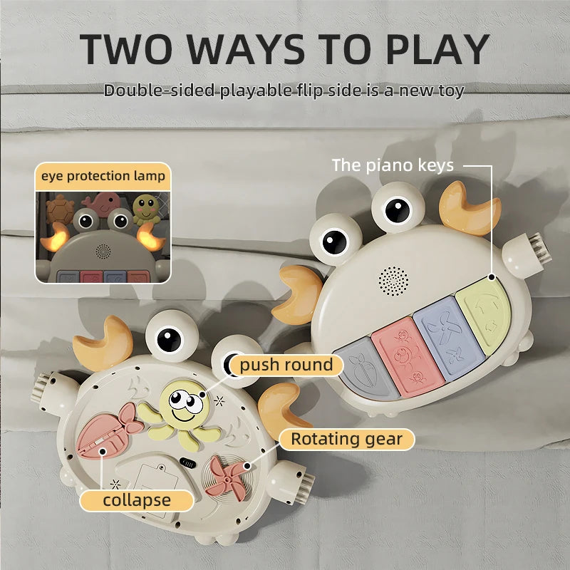 New Baby Toddler Multi Function Four in One Baby Car Fitness Rack Piano Baby Walking Car Table Trolley Toy for 0 to 18 Months