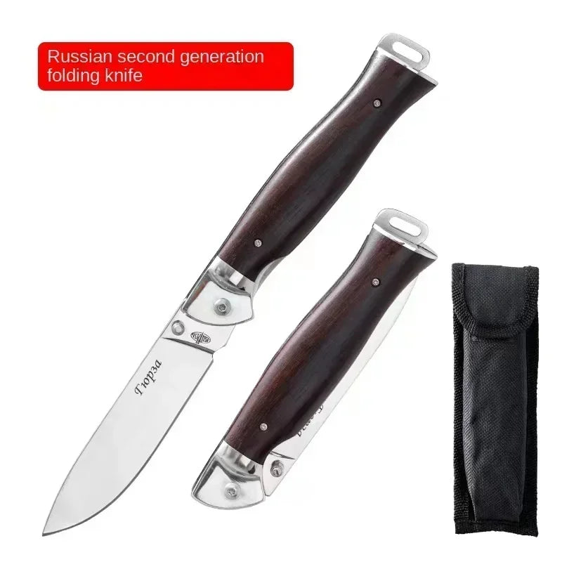 Russia Pocket Knife Sharp Fruit Self Defense Large Folding Wild Life Saving Flipper Zero EDC Knives for Hunting and Fishing Men