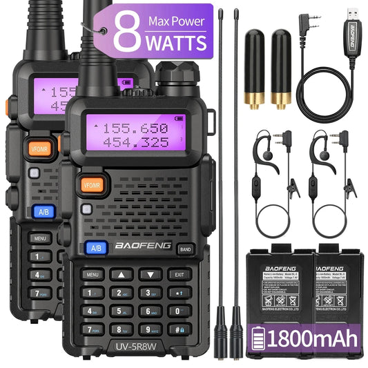 Baofeng UV5R Dual Band Walkie Talkie 128 Channel VOX