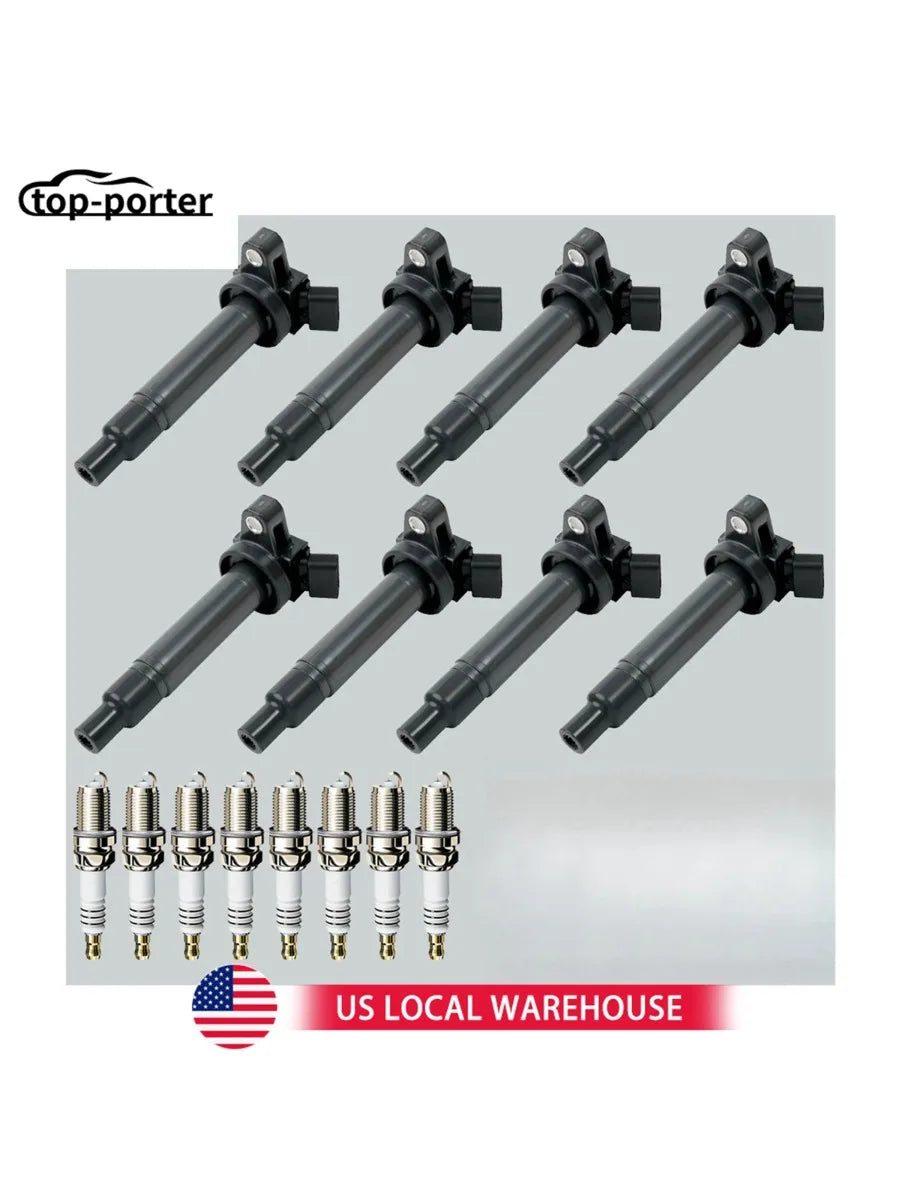 Toyota Tundra Sequoia 4.7L V8 8X Ignition Coils And 8X Iridium Spark Plugs Kit