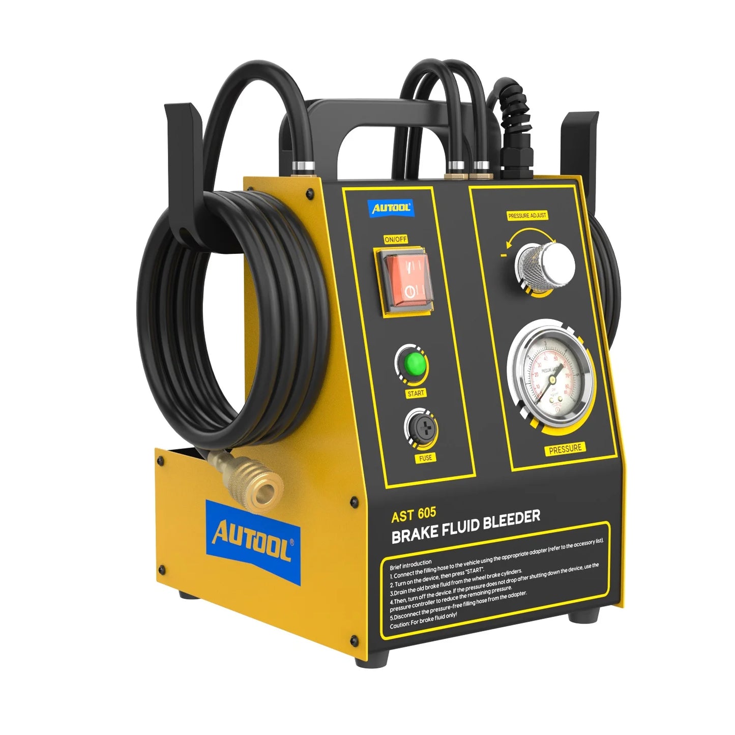 AUTOOL AST605 12V Car Pulsating Brake Fluid Bleeder Pump Brake Extractor Oil Pump Brake Oil Exchanger Machine 220V 110V