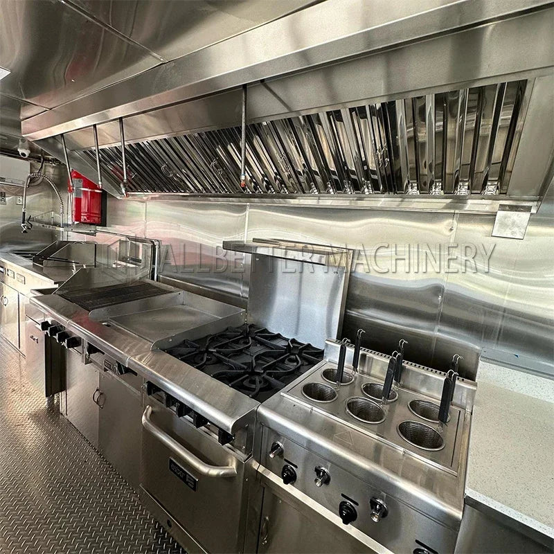 Allbetter Fully Equipped Stainless Steel Trailers Fast Street Retro Australian Standard Concession Mobile Food Cart Trailer
