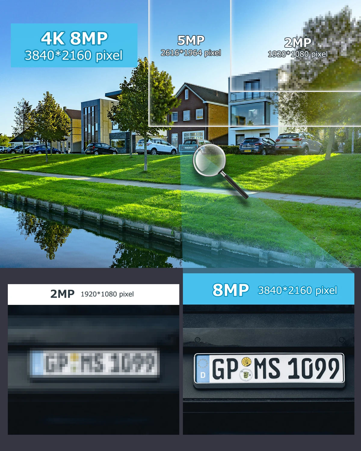 Jennov 4K 8MP Outdoor PTZ IP POE Camera with 20X Optical Zoom and Human Detection 320ft IR Night Vision Hikvision Onvif Compatible