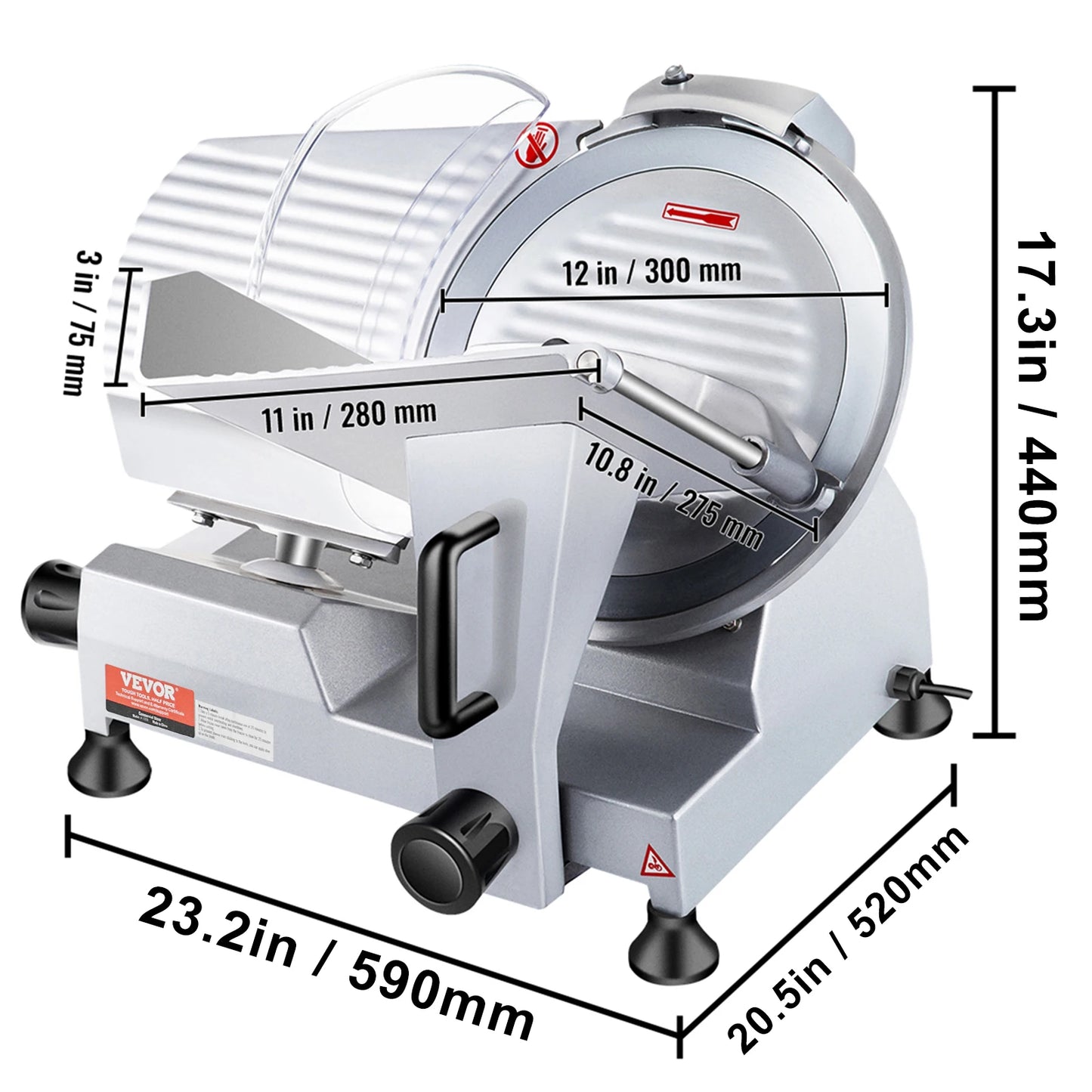 SucceBuy Electric Meat Slicer 200W 240W 320W 340W Adjustable Thickness for Home and Commercial Use Cut Meat and Cheese