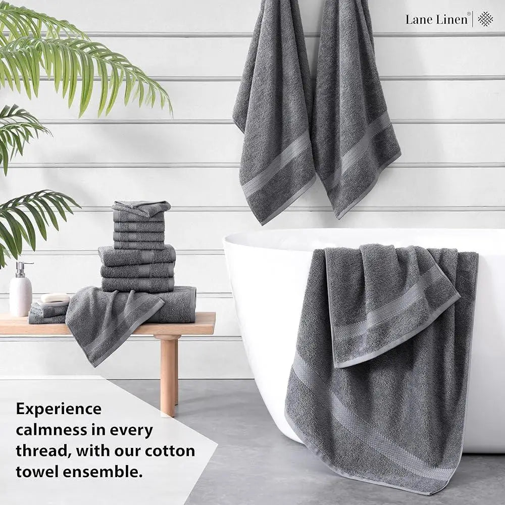 Premium 16PC Cotton Bath Towels Highly Absorbent Soft Hotel Spa Quality Set Oeko-Tex Certified 600GSM