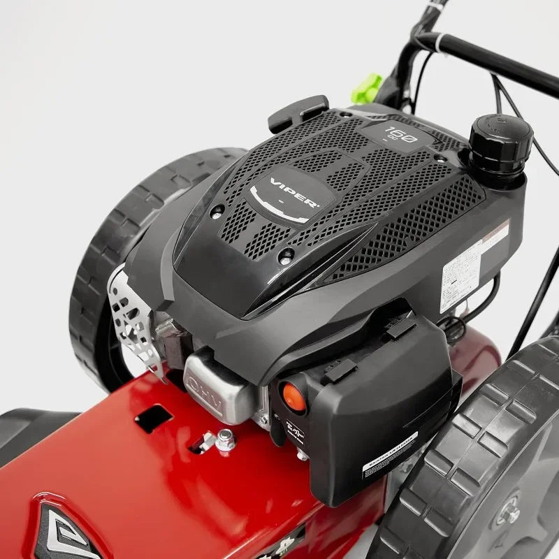 Home Walk Behind String Mower With 160cc Viper 4 Cycle Engine 22 Inch Cutting Diameter 14 Inch Never Go Flat Wheels Easy Assembly Adjustable Handlebar Model 40314