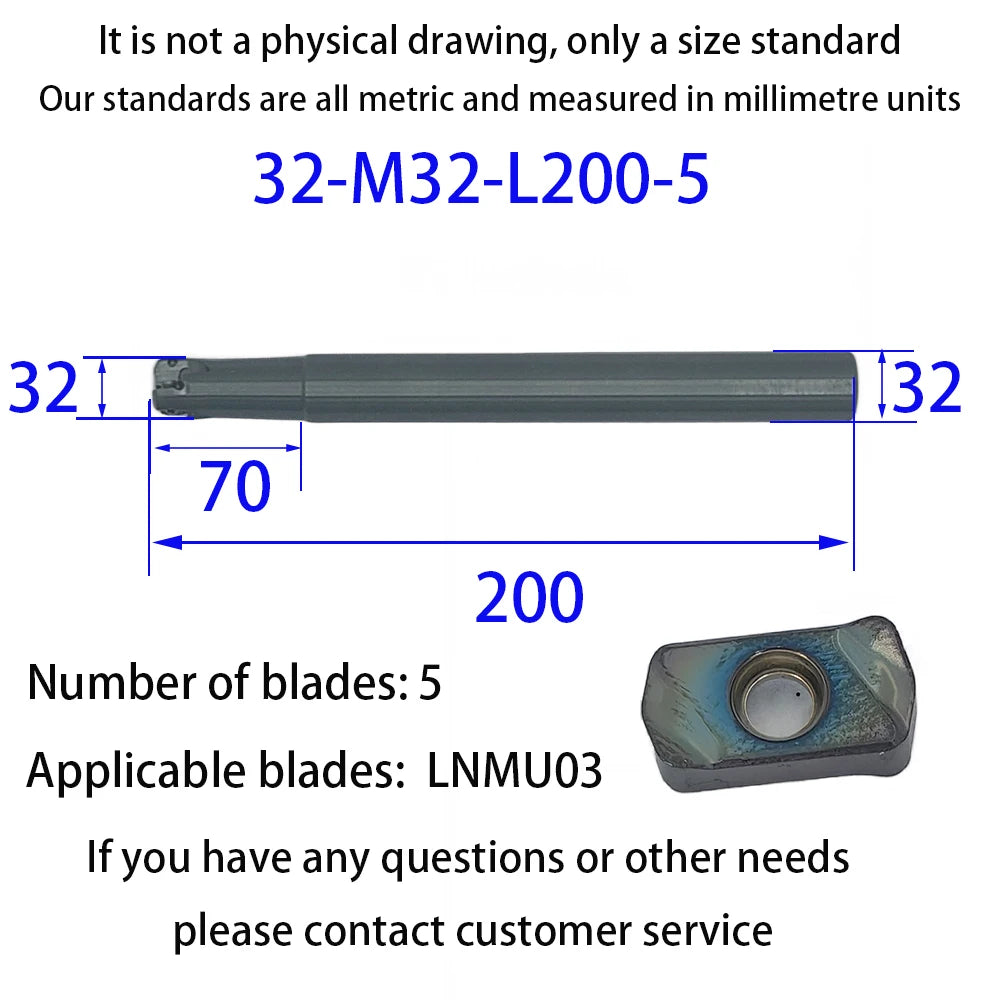 DMIX EXN03R Milling Cutter Bar LNMU0303 Fast Feed Double-sided Insert Tool milling Tool Holder