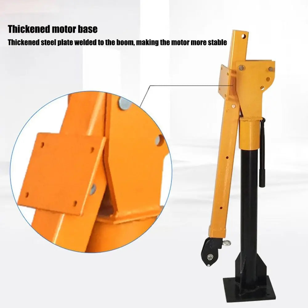 Tru360°rotatable Base Pickup Truck Jib Cranes with Electric Winch and Remote Control,with Electric Winch 3000 lbs,