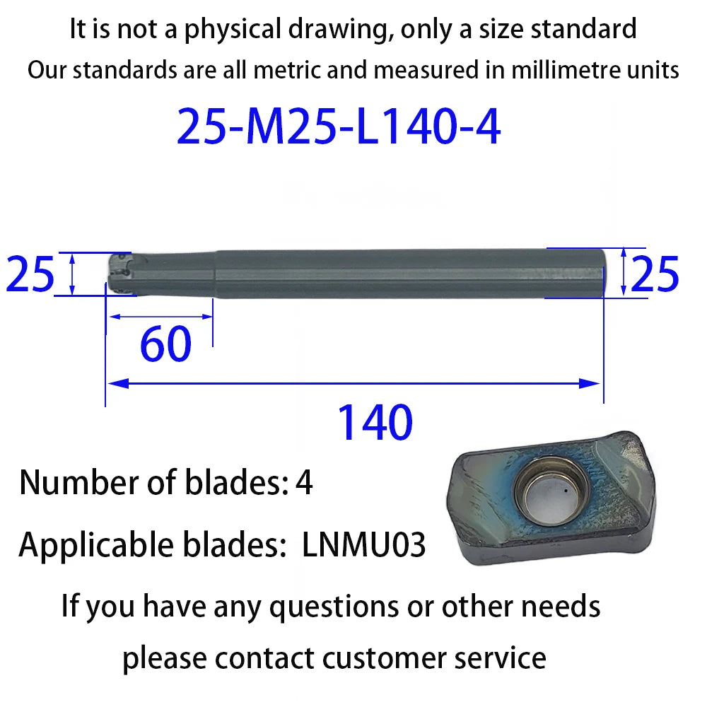 DMIX EXN03R Milling Cutter Bar LNMU0303 Fast Feed Double-sided Insert Tool milling Tool Holder