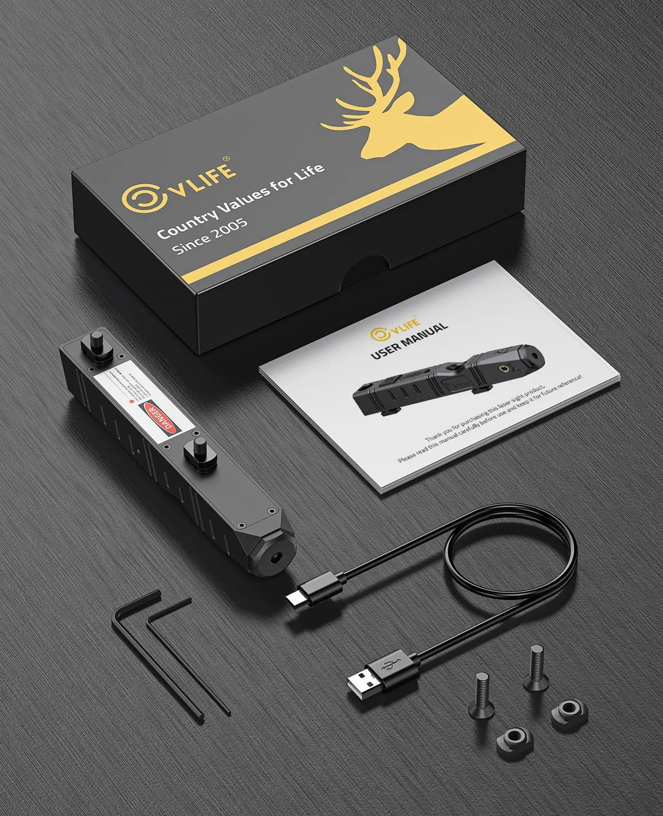 Laser Sight for Rifle IR Laser Sight M-Lok Rail Rechargeable Low-Profile Tactical Laser Strobe Function Infrared Night Vision