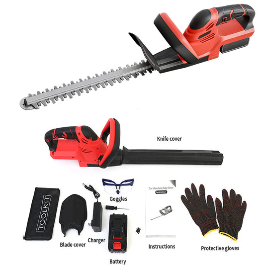 Cordless Hedge Trimmer 22 Inch Electric with 3.0Ah Battery Charger Handheld Bush Trimmers for Yard Garden Lawn Care