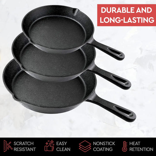 16cm 20cm 25cm Set Frying Pan Non Stick Stainless Steel Cookware Random Color Kitchen Pots and Pans