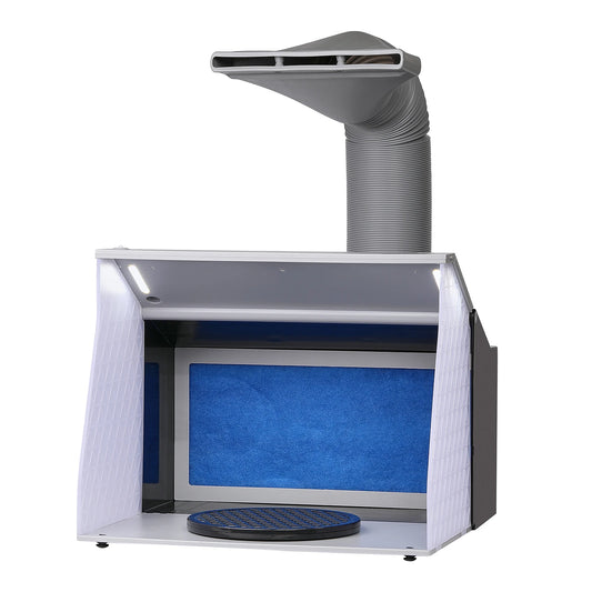 SucceBuy Portable Airbrush Spray Booth Kit With LEDs And Dual Exhaust Fans