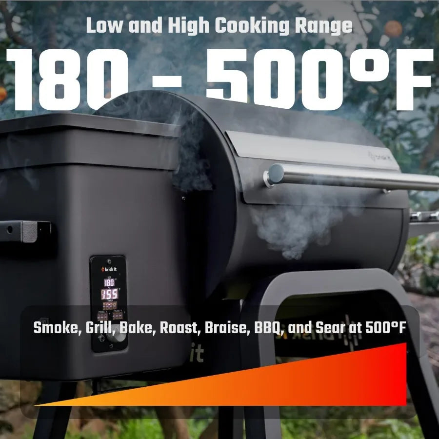 Electric Wood Pellet Smoker Grill AI Smart BBQ With WiFi 7in1 PID Up To 500F