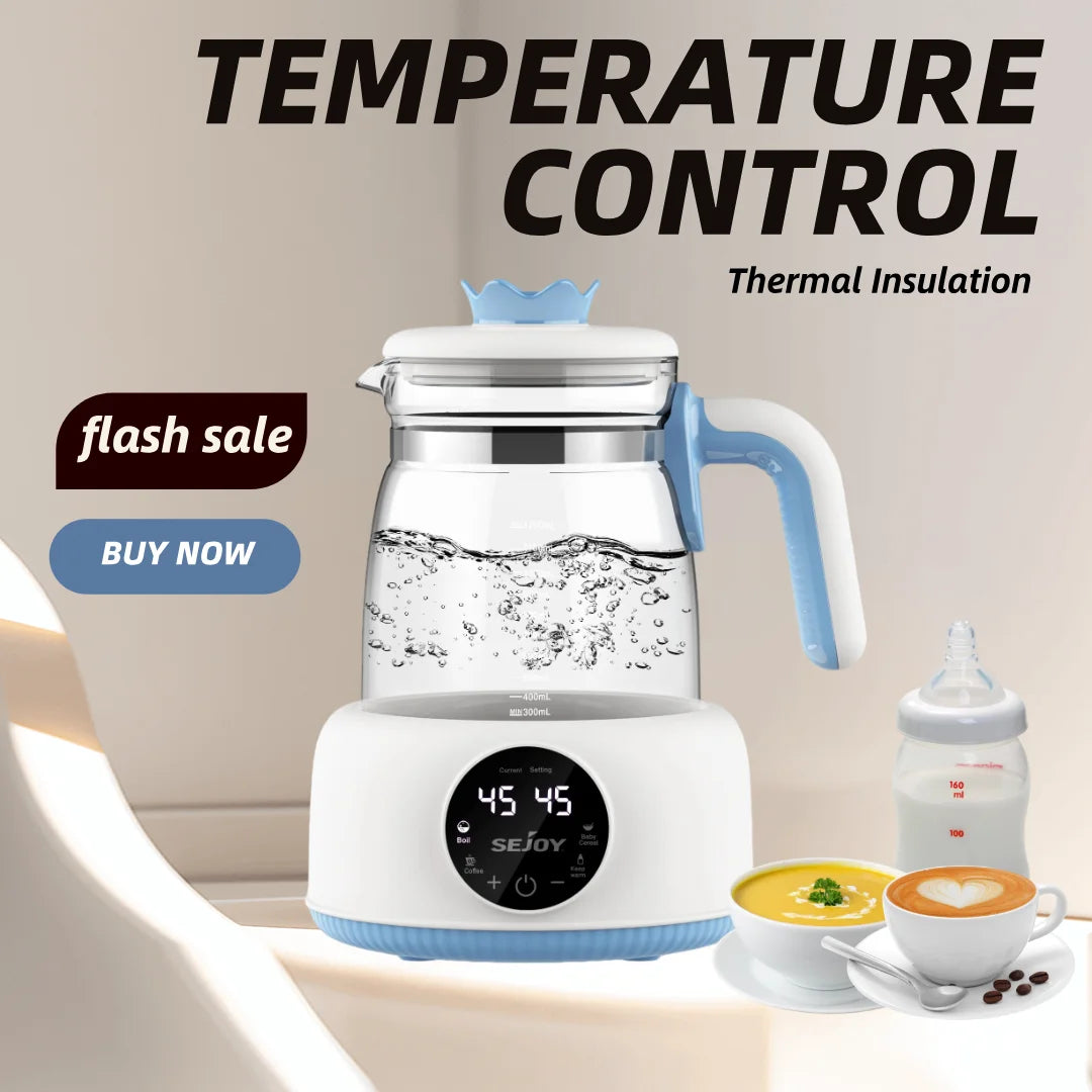 Sejoy Electric Kettle for Baby Milk Feeding Instant Temperature Control Water Tea and Coffee Pot