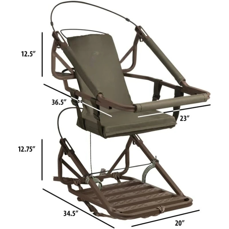 Viper Steel Climbing Treestand Powder-coated Steel Finish Provides Rust Protection and Concealability Tree Stand Hunting
