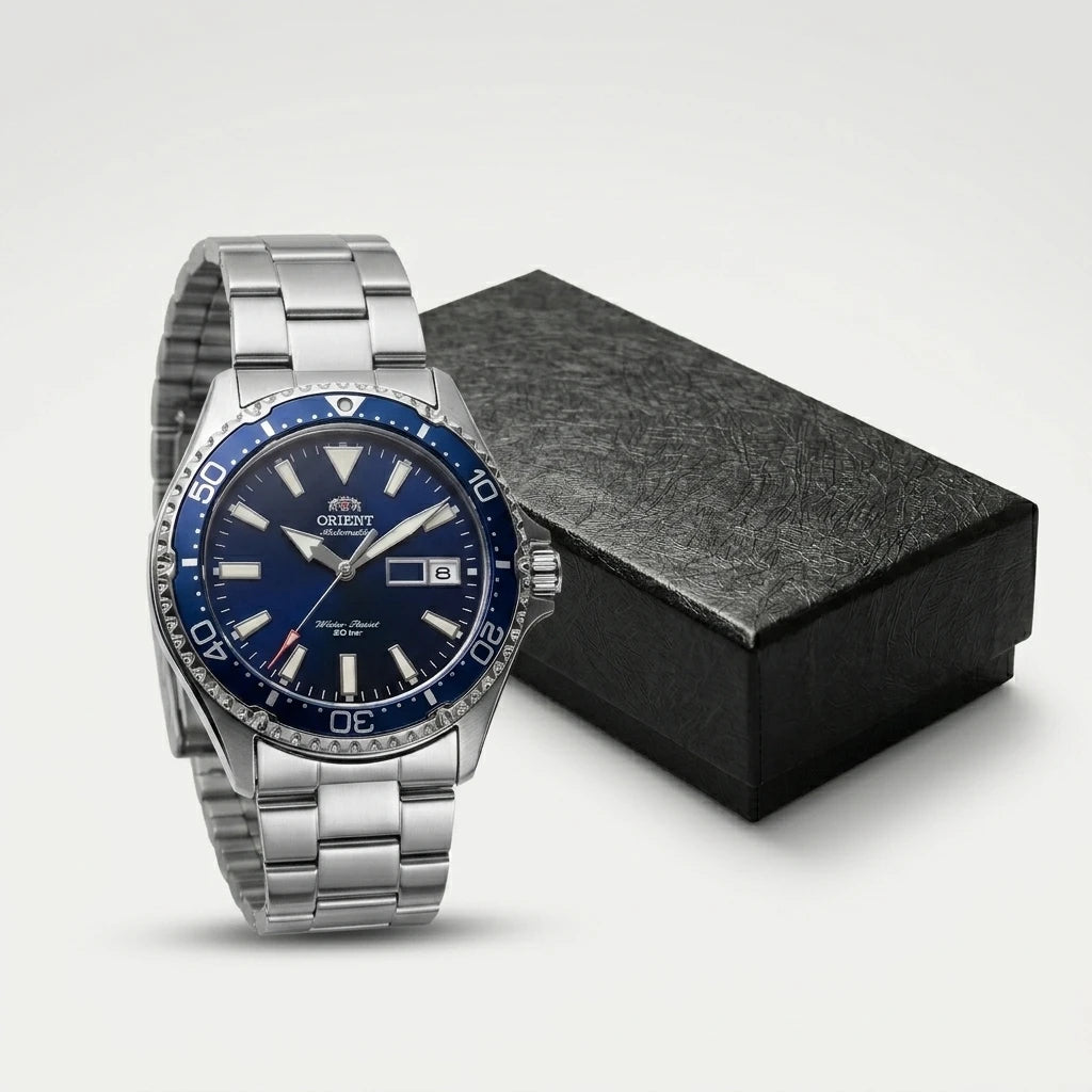 Japanese Orient Diving Automatic Watch for Men 20Bar Waterproof Week Date Luminous Stainless Steel Sports Mechanical Wrist Watch