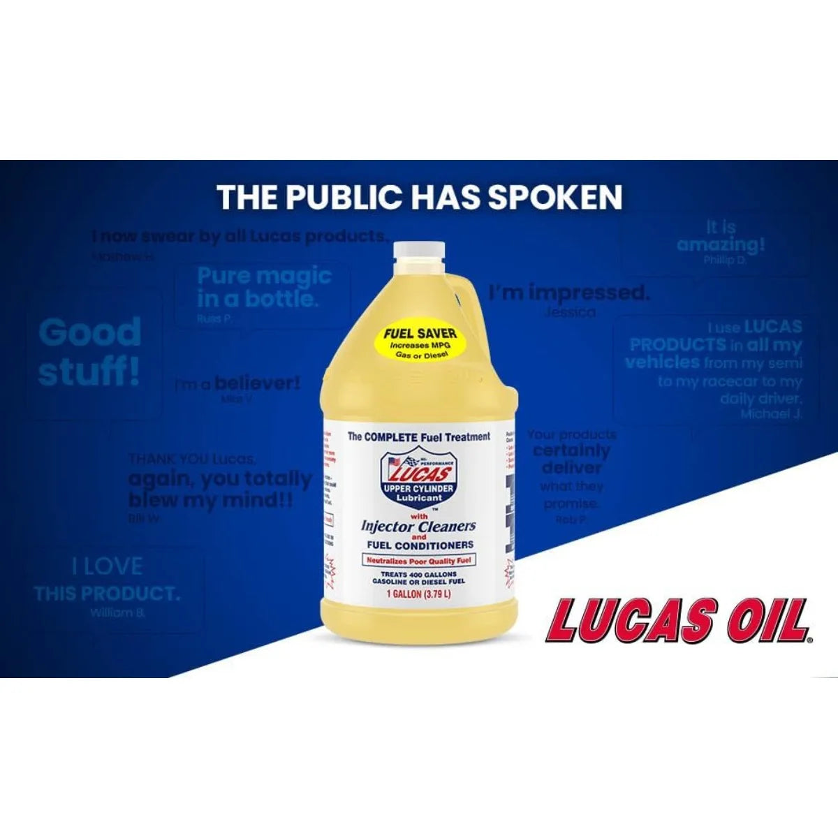 Lucas Oil 10013 Fuel Treatment Four Pack Gallon Injector Cleaner Universal Fit