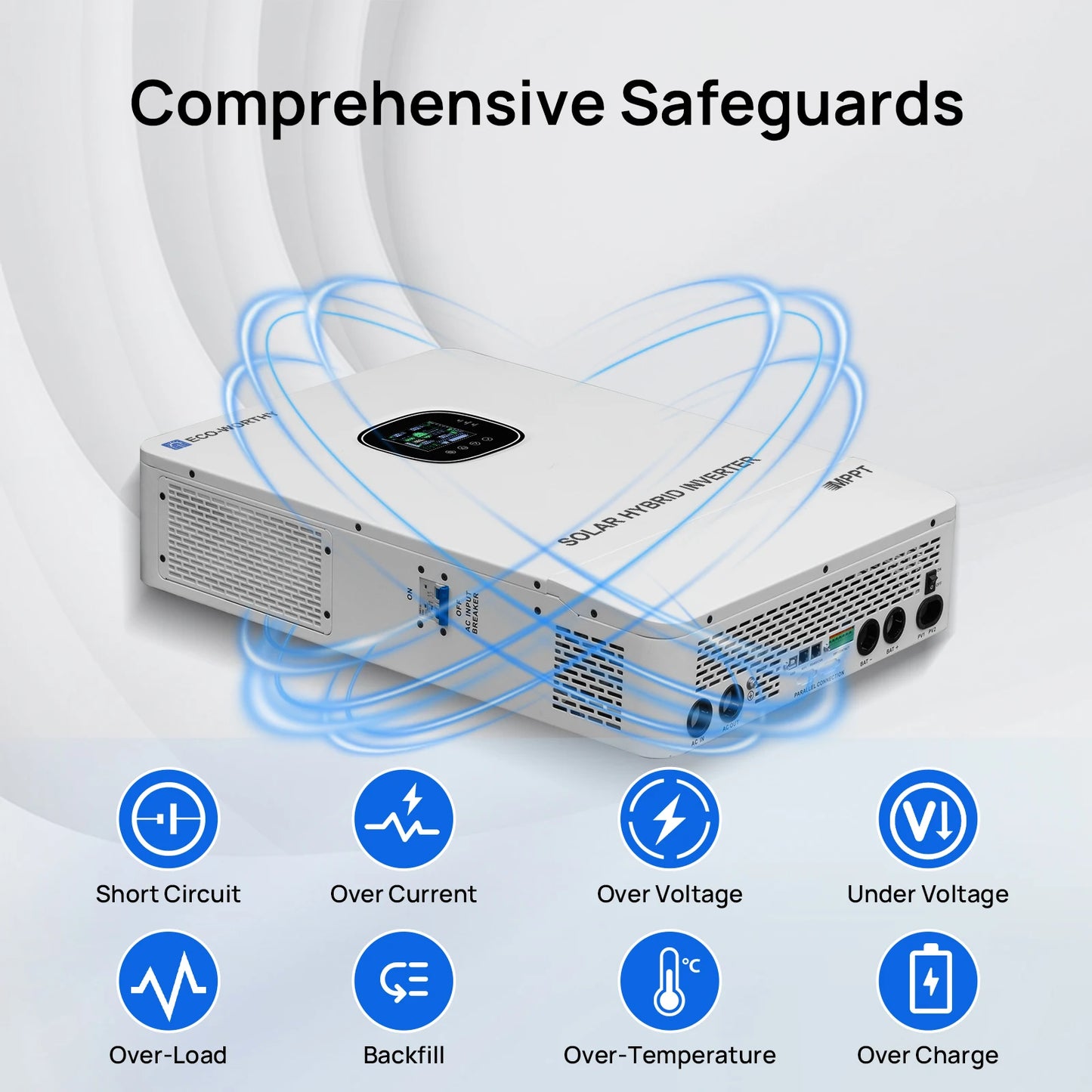 Eco-Worthy 10KW 48V Off-Grid Inverter Split Phase 120V/220V For Home Backup