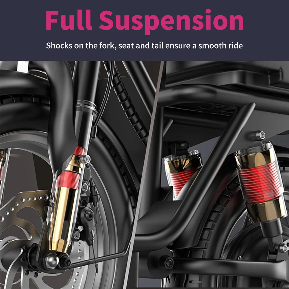 Electric Scooter For Adults 500W 48V With Seat And Basket