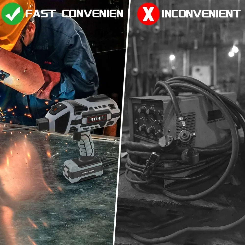 Welding Machine,Portable ARC Welder Machine Gun,IGBT Standing Handheld Welding Machine, 6 variable current adjustment,suitable f