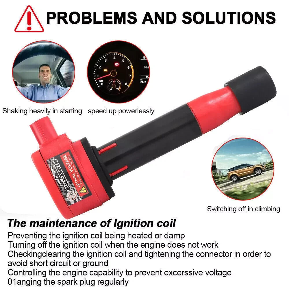 Carbole UF242 Ignition Coils and Six Spark Plugs for Honda Odyssey Civic TL V6