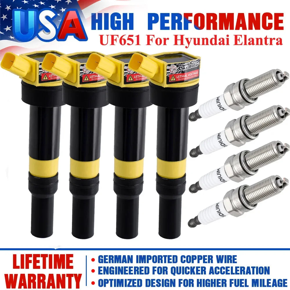 Carbole 4 Ignition Coils And Platinum Plugs For Kia Soul