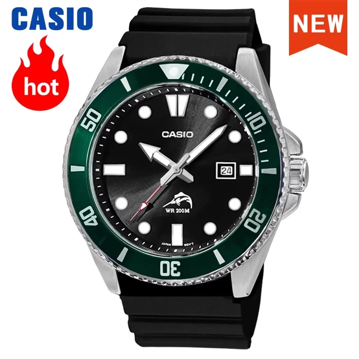Casio men watch Diving watch top brand luxury set quartz 200m Waterproof watch men Sport military Watch Luminous clock relogio