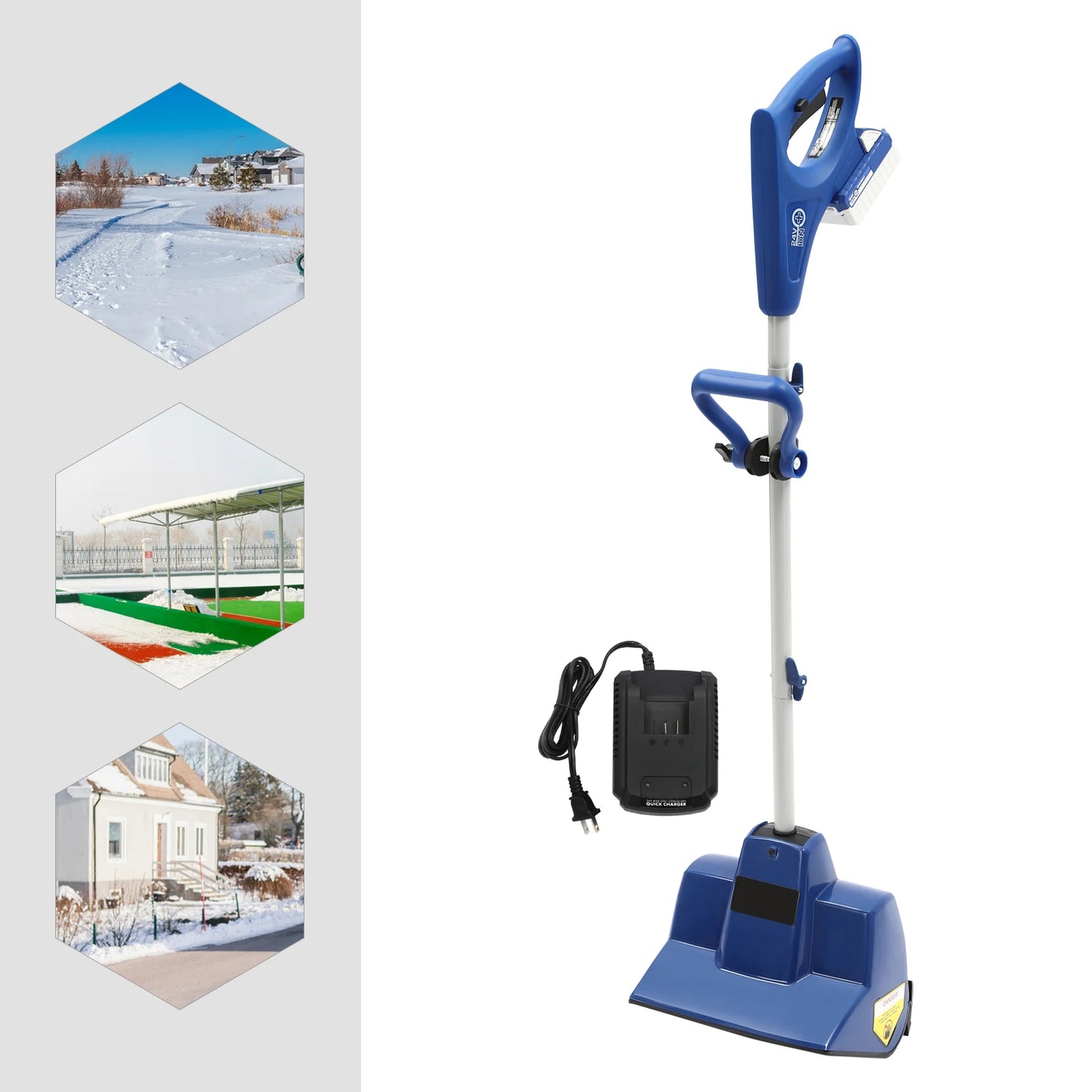 Cordless Rechargeable Snow Thrower Long Lasting Endurance Snow Sweeper User Friendly Design