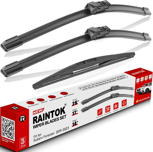 Windshield Wiper Blade Set For Subaru Forester 2019 2020 2021 2022 2023 2024 Front And Rear Original Factory Quality