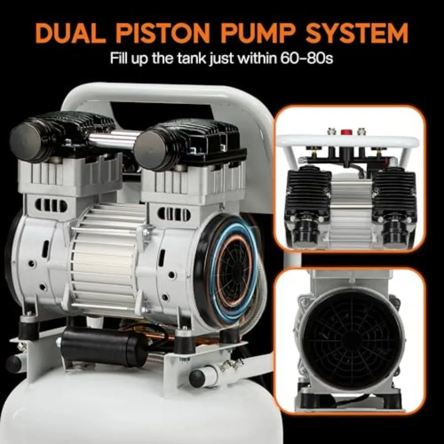 20 Gallon Vertical Air Compressor 1.8 HP Copper Motor 120 PSI Ultra Quiet